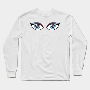 Seductive Eyes  - Face Mask Long Sleeve T-Shirt